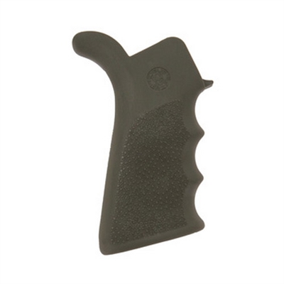 Hogue AR-15 Rubber Grip Beavertail w/Finger Grooves Olive Drab Green