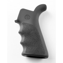 AR-15 / M16: OverMolded Rubber Beavertail Grip with Finger Grooves - Slate Grey