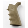 AR-15 / M16: OverMolded Rubber Beavertail Grip with Finger Grooves - FDE