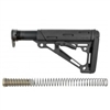 AR-15 / M16: OverMolded Collapsible Buttstock Assembly (Includes Mil-Spec Buffer Tube & Hardware) - Black