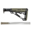 AR-15 / M16: OverMolded Collapsible Buttstock Assembly (Includes Mil-Spec Buffer Tube & Hardware) - OD Green