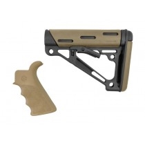 AR-15/M-16 2-Piece Kit Flat Dark Earth - Grip and Collapsible Buttstock - Fits Commercial Buffer Tube