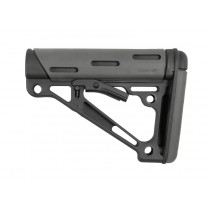 AR-15 / M16: OverMolded Collapsible Buttstock (Fits Mil-Spec Buffer Tube) - Slate Grey