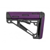 AR-15 / M16: OverMolded Collapsible Buttstock (Fits Mil-Spec Buffer Tube) - Purple