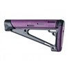 AR-15 / M16: OverMolded Fixed Buttstock (Fits A2 Buffer Tube) - Purple
