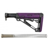 AR-15 / M16: OverMolded Collapsible Buttstock Assembly (Includes Mil-Spec Buffer Tube & Hardware) - Purple