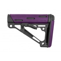 AR-15 / M16: OverMolded Collapsible Buttstock (Fits Commercial Buffer Tube) - Purple