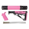 AR-15/M-16 3-Piece Kit Pink - Grip, Collapsible Buttstock, and Forend with Accessories