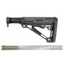 AR-15 / M16: OverMolded Collapsible Buttstock Assembly (Includes Mil-Spec Buffer Tube & Hardware) - Ghillie Green