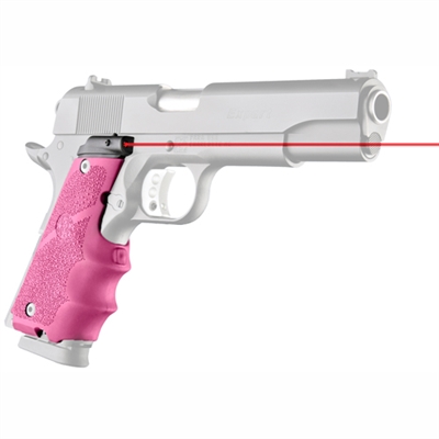Hogue LE Government Rubber Laser Grip w/Finger Grooves Pink