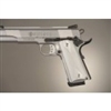 Hogue Colt & 1911 Government Grips Checkered Aluminum Brushed Gloss Clear Anodized
