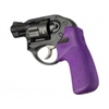 Hogue Ruger LCR Grip Tamer, Rubber No Finger Grooves, Purple