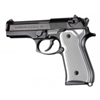 Hogue Beretta 92 Grips Checkered Aluminum Brushed Gloss Clear Anodized