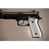 Hogue Taurus PT99+ Grips w/Decocker Checkered Aluminum Brushed Gloss Clear Anodized