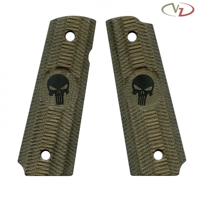 VZ Grips Alien Green Canvas Punisher Engraving Standard Grip