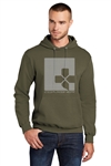 Fleece Pullover Hoodie Sweatshirt, Olive Drab Green