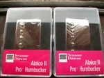 SMOKEY B'S SEYMOUR DUNCAN HUMBUCKER PICKUP SET ALNICO II PRO APH-1N AND APH-1B NICKEL COVERS