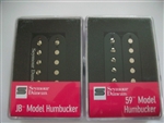 SMOKEY B'S SEYMOUR DUNCAN HUMBUCKER PICKUP SET SH-4 JB SH-1 59 BLACK