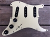STRAT PICKGUARD CREME/BLACK PRE-WIRED WITH SEYMOUR DUNCAN APS-1 ALNICO II and SSL-5 Custom