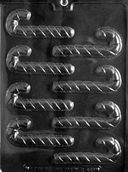 Small Candy Canes Chocolate Mold holiday Christmas