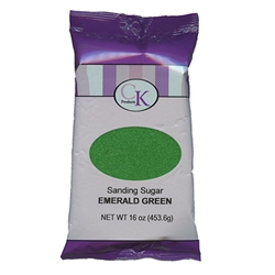 Emerald Green Sanding Sugar - 16 Ounce Bag wizard of oz st. patricks 7500-7830013