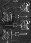 Flat Hen In Basket Lolly Chocolate Mold - LPE024