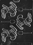 Large Hopping Bunny Lolly Chocolate Mold - LPE113