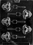 Small Flop Eared Bunny Lolly Chocolate Mold - LPE186