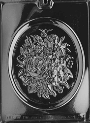 Oval Framed Flowers Mold