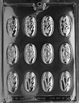 Oval Flower Pieces Chocolate Mold - LPF050