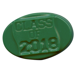 Class of 2018 Oval Chocolate Mold 90-13528 graduation