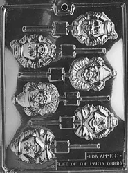 Clown Lolly Chocolate Mold