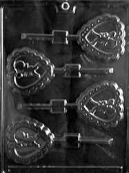 Cupid in Heart Lollipop Chocolate Mold sucker valentine wedding sweetest day anniversary