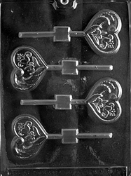 Fancy Heart Lollipop Chocolate Mold sucker wedding valentine anniversary