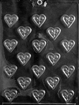 Bite Size Heart with Flowers Mold wedding anniversary valentines