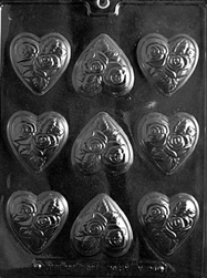 Medium Heart with Flowers Chocolate Mold V096 valentine mothers day anniversary wedding