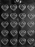 Bite Size Rose Heart Mint Chocolate Mold V098 valentine wedding anniversary mothers day