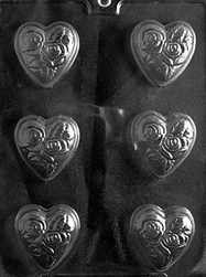 Medium Heart with Flowers Chocolate Mold