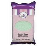 Soft Green Sanding Sugar - 16 Ounce Bag