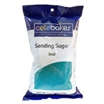 Teal Sanding Sugar 16 Ounce Bag 7500-78300T 1 pound