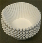 White Large Paper Cupcake Baking Cups - 100 Pack