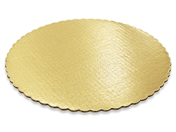 12" Round Gold Scalloped Cake Pad birthday cake anniversary wedding