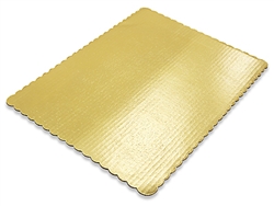 13" x 18" Gold Scalloped Cake Pad