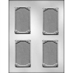 3-3/4" Bordered Bar Chocolate Mold 90-12317 frame