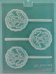 Happy Birthday Pop 10 Years chocolate sucker lollipop Mold 60AO-1179