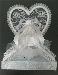 Lace Bell Ornament Wedding Topper