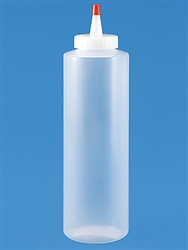 16 Ounce Plastic Squeezable Cylinder Bottle