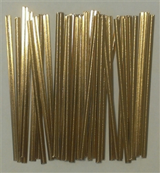 4" Gold Paper Twist Ties - 50 Pack