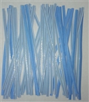 4" Light Blue Paper Twist Ties - 50 Pack