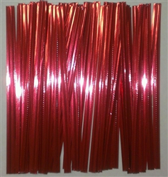 4" Red Metallic Twist Ties - 50 Pack